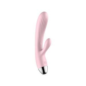 Silicone Rabbit Vibrator Pink FOXSHOW USB 10 Function Heating - różowy wibrator króliczek z grzaniem