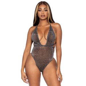 Lurex rhinestone teddy