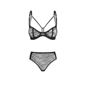Petitenoir Set out of balconette bra and lace brief S