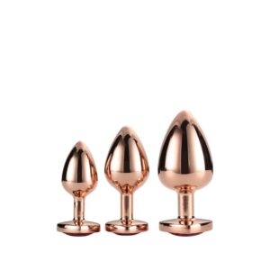 GLEAMING LOVE ROSE GOLD PLUG SET
