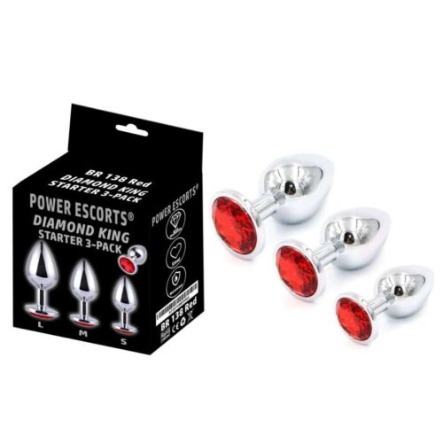 314E012_1-Power-Escorts-BR138-Diamond-King-Starter-3-Pack-S-M-L-Silver-Red-Stone.jpg