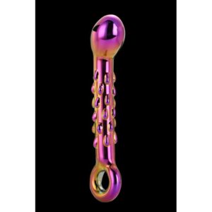 GLAMOUR GLASS RIBBED G SPOT DILDO