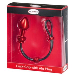 MALESATION Cock Grip with Alu Plug large red