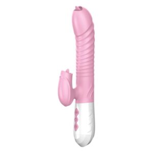 Wibrator Silicone Vibrator USB 7 Function and Thrusting Function Heating pink