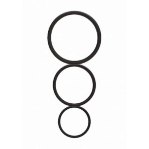 Flat Cock Ring Set Black