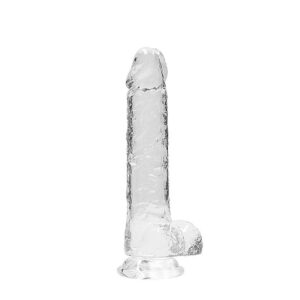 8 Inch 20 cm Realistic Dildo With Balls Transparent