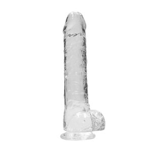 9 Inch 23 cm Realistic Dildo With Balls Transparent