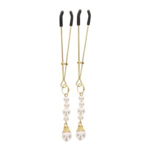 Taboom Tweezers With Pearls Gold