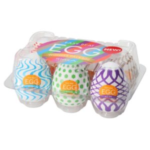 Zestaw sześciu masturbatorów Tenga Egg Wonder 6 Styles Pack