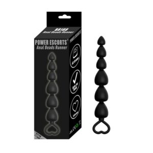 Plug Power Escorts Anal Beads Runner Silicone Black