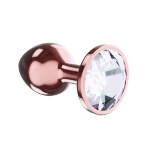 Plug Butt Plug Diamond Moonstone Shine L Rose Gold