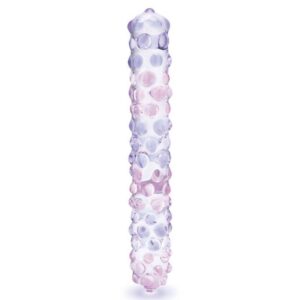 Szklane dildo Glas Purple Rose Nubby Dildo