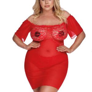 CAMARI RED  CHEMISE HALKA  L