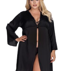 LAURA black robe L   czarny szlafrok